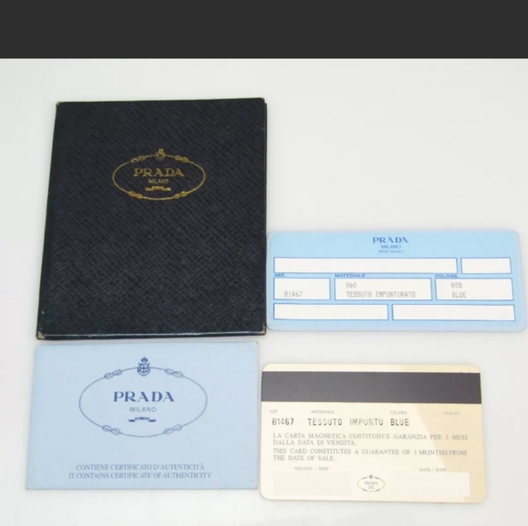 PRADA Gold Chain Bag Shoulder Bag 100% Authentic Navy Blue Crossbody Bag Tote - Picture 8 of 16